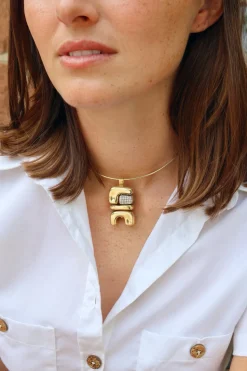 Air 2 Totem Pendant with Diamonds