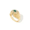 Alara Sunburst Emerald Ring