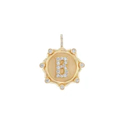 Alphabet Coin Pave Charm