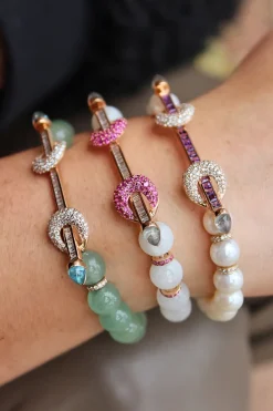 Aventurine & Diamond Chakra Bracelet