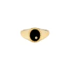 Baby Chevalier Oval Onyx Signet Ring