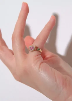 Baby Heart Rainbow Ring
