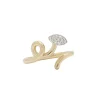 Baby Vine Ring with Diamond Pave Marquise