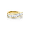 Baguette Diamond Wave Ring