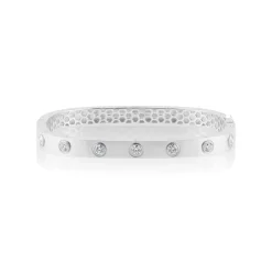 Bezel Set Diamond Bangle
