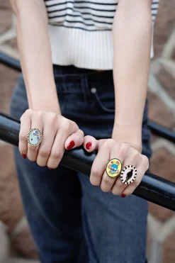Black Raven Enamel Ring