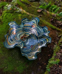Blue Mushroom Centerpiece Tray