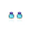 Blue Topaz & Tanzanite Earrings