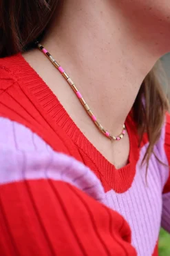 Bubblegum Pink Tubini Necklace