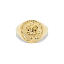 Cancer Zodiac Signet Ring