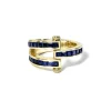 Carre Cut Blue Sapphire Magna Ring