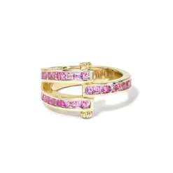 Carre Cut Pink Sapphire Magna Ring