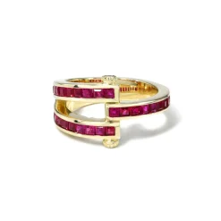 Carre Cut Ruby Magna Ring