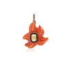Carved Coral Starfish with Yellow Sapphire