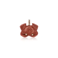 Carved Red Jasper Crab Pendant