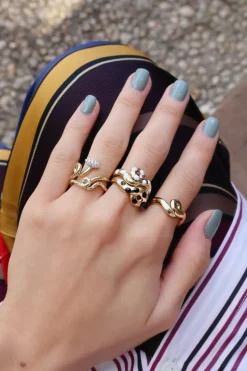 Chunky Wave Polka Dot Ring