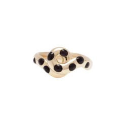 Chunky Wave Polka Dot Ring