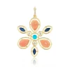 Coral Celtic Flower Pendant