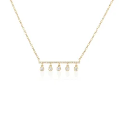 Dangle Diamond Bar Necklace