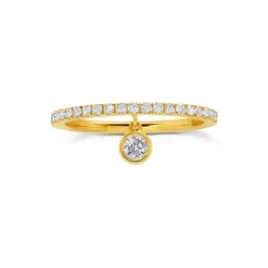 Dangly Diamond Half Band Ring