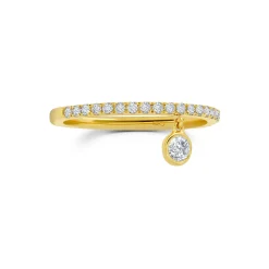 Dangly Diamond Half Band Ring