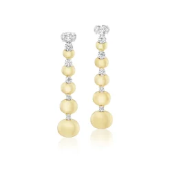 Diamond and Gold Drop Earrings