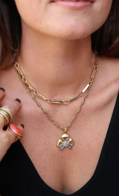 Diamond Bow Pendant