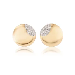Diamond Button Earrings