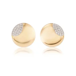 Diamond Button Earrings