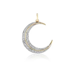 Diamond Crescent Moon Pendant