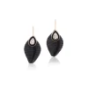 Diamond & Ebony Cowry Earrings