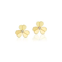 Diamond Flower Studs