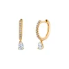 Diamond Huggies with Pear Drop