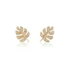 Diamond Monstera Leaf Studs