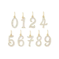 Diamond Number "7" Charm