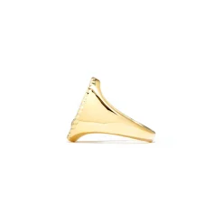 Diamond Oval Chevaliere Ring