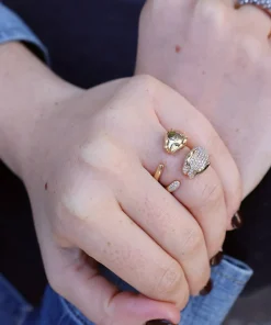 Diamond Panther Ring