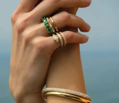 Diamond Pave Snake Coil Ring