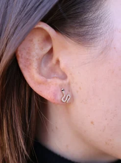 Diamond Pave Snake Studs