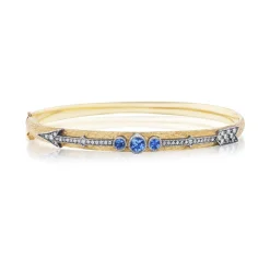 Diamond & Sapphire Arrow Bracelet