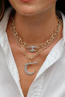 Diamond T-Bar Pendant with Emeralds