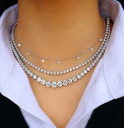 16" Diamond Tennis Necklace