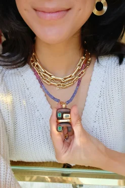 Earth Totem Pendant with Emeralds
