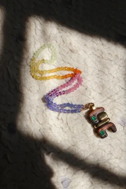 Earth Totem Pendant with Emeralds