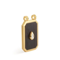 Ebony Scapular with Pear Diamond