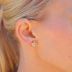 Eclipse Star Diamond Earrings