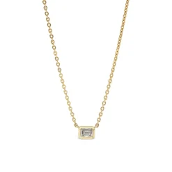 Emerald Cut Diamond Solitaire Pendant