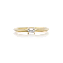 Emerald Cut Diamond Stacker Band