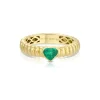 Emerald Heart Thin Zoe Ring