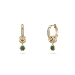 Emerald Zahra Hoop Earrings